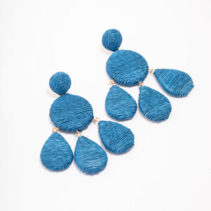 Blue Fabric TearEarrings
