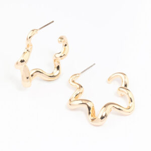 Squiggle Hoop Earrings
