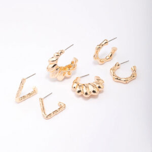 Ripple Hoop Earring 3-Pack