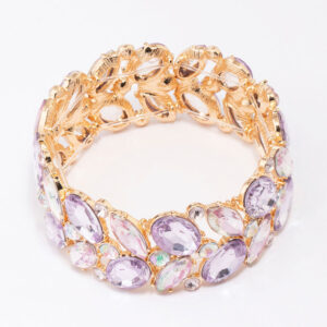 Lilac Cluster Stone Medium Bracelet