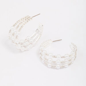 Triple Row Hoop Earrings