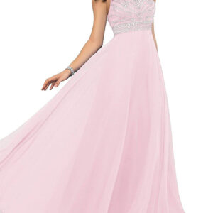 Ladies Evening Gown Prom Dress Floor Length Rhinestone Party Dress